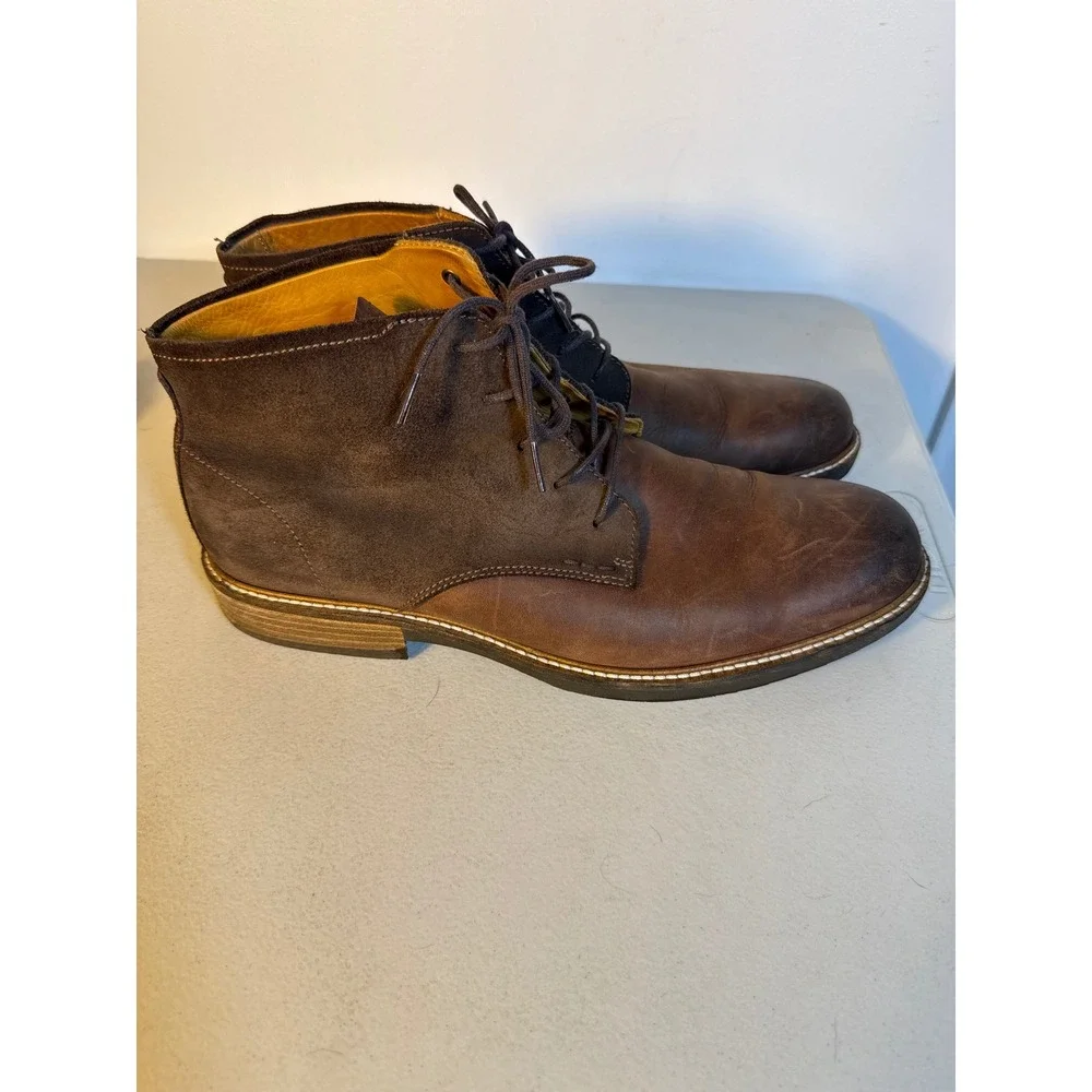 ECCO Mens Turn GTX Chukka Boots Brown Leather Suede Lace Up Ankle Boots Sz 13